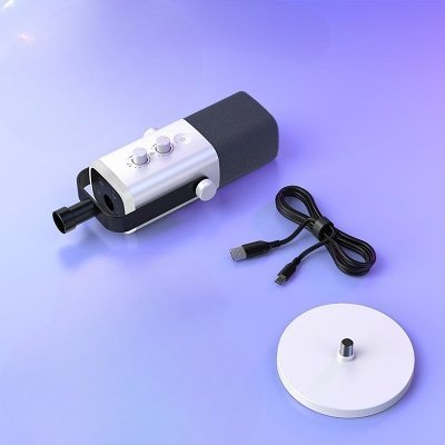 Microphone usb - GamingMic™ - Blanc - Streaming Univers