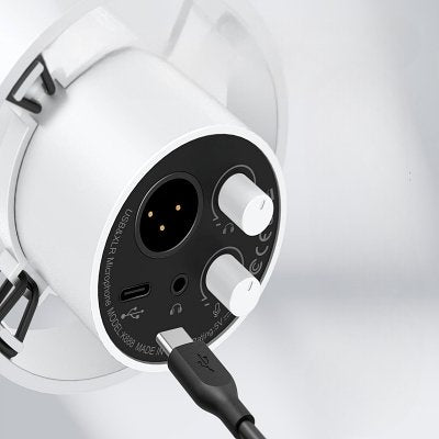 Microphone usb - DynamicMicrophone™ - Blanc - Streaming Univers