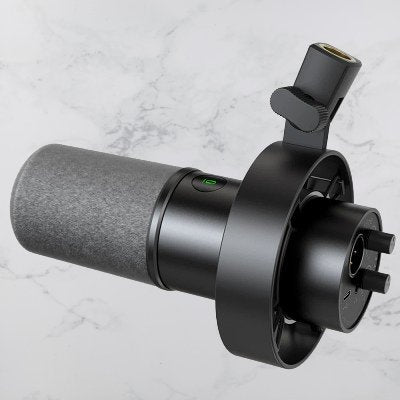 Microphone USB professionnel DynamicMicrophone™ noir – Design studio avec bouton mute intégré – Streaming Univers