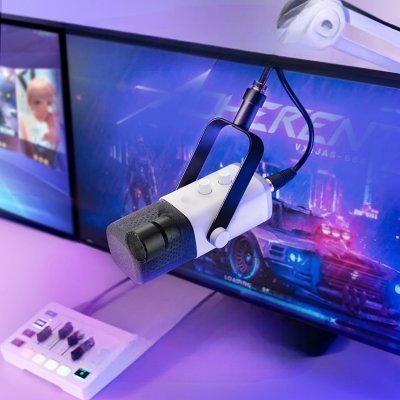 Microphone usb - GamingMic™ - Blanc - Streaming Univers