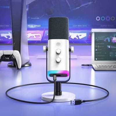 Microphone usb - GamingMic™ - Blanc - Streaming Univers