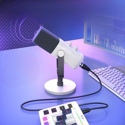 Microphone usb - GamingMic™ - Blanc - Streaming Univers