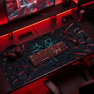 Sous main bureau gaming noir avec LED
