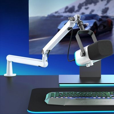 Support micro - ArmMicrophoneStand™ - Blanc - Streaming Univers