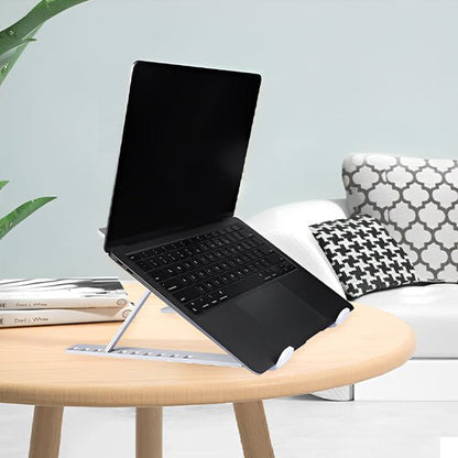 Support ordinateur portable Antidérapant en Aluminium Ventilé sur une table